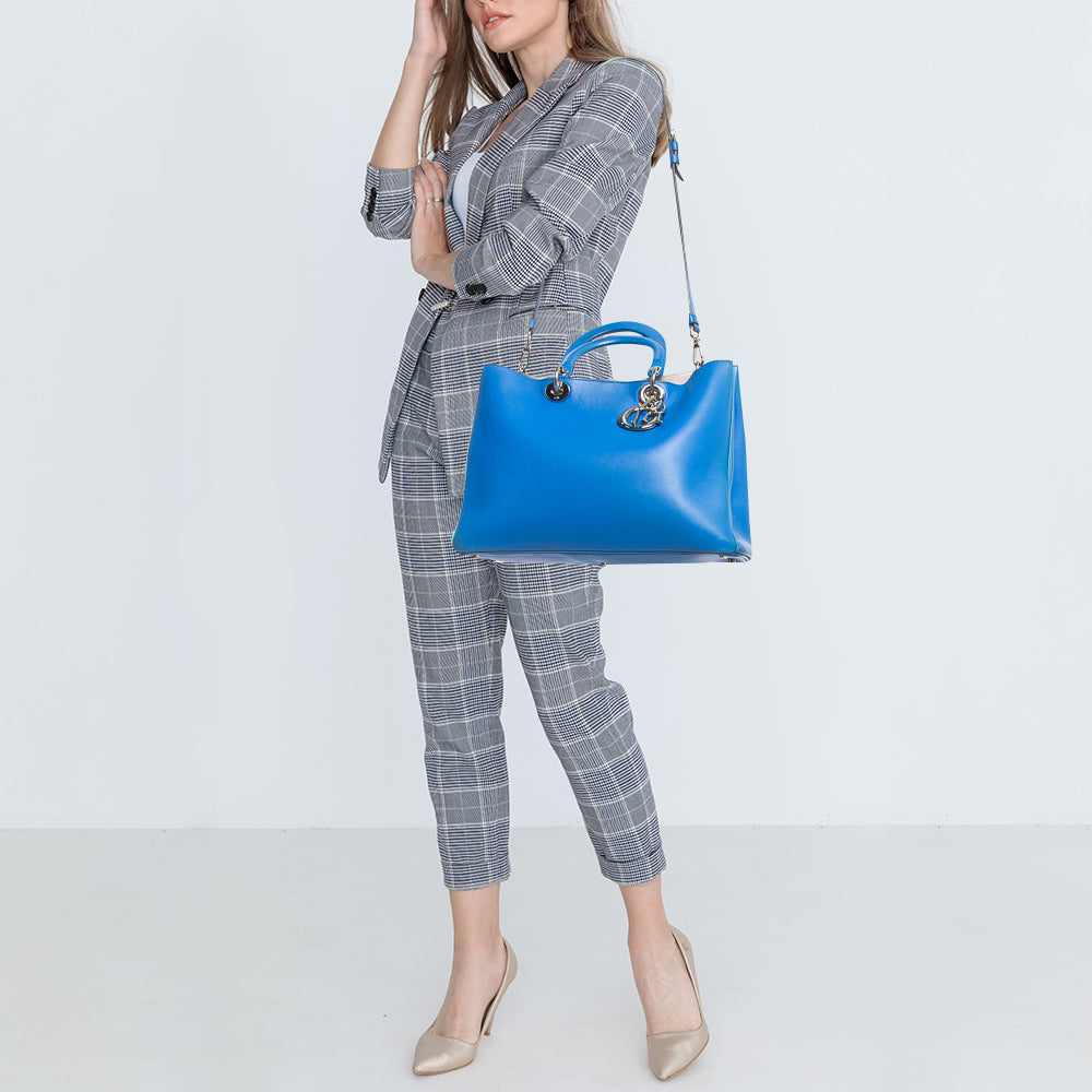 Top quality Dior Blue Leather Large issimo Shopper Tote