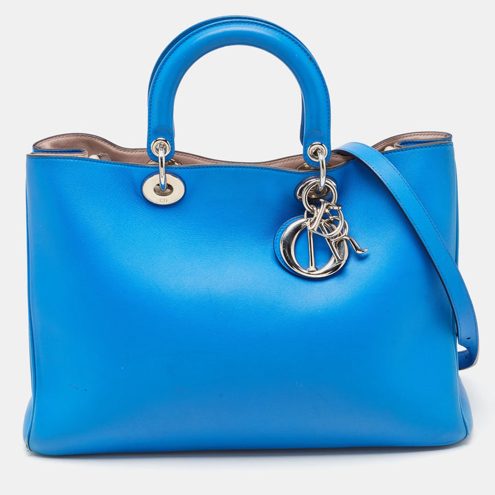 Top quality Dior Blue Leather Large issimo Shopper Tote