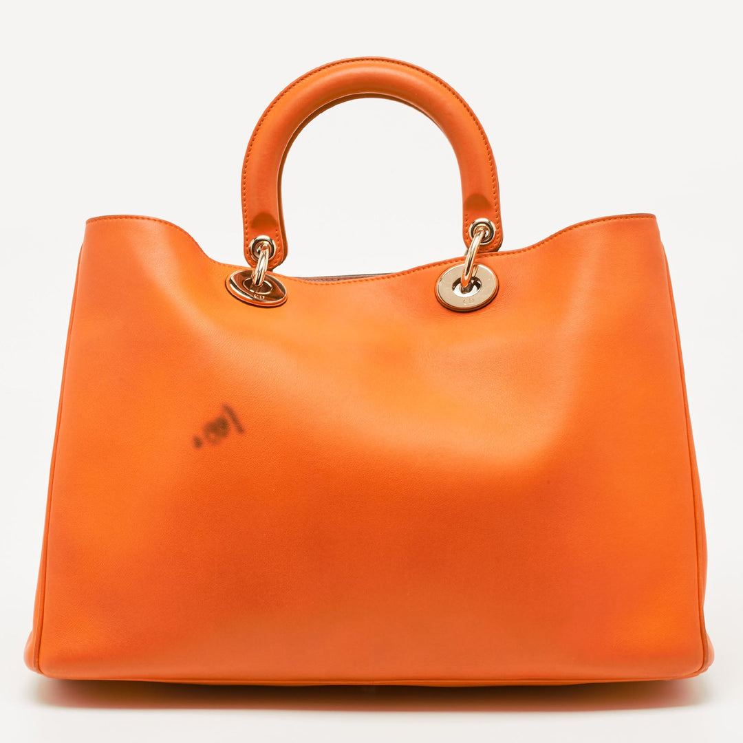 Top quality Dior Orange Leather Large issimo Shopper Tote