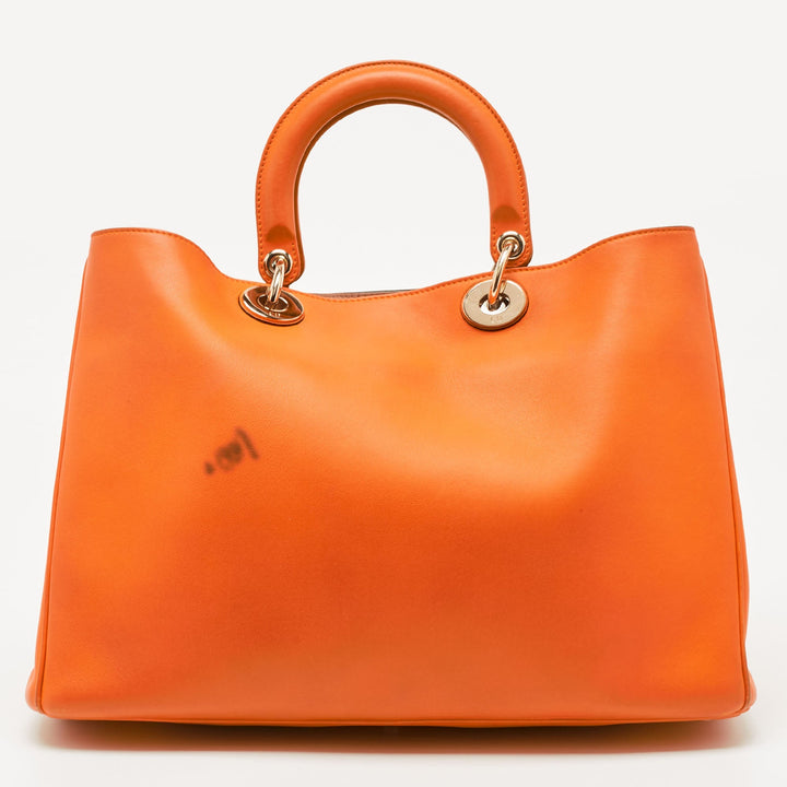 Top quality Dior Orange Leather Large issimo Shopper Tote