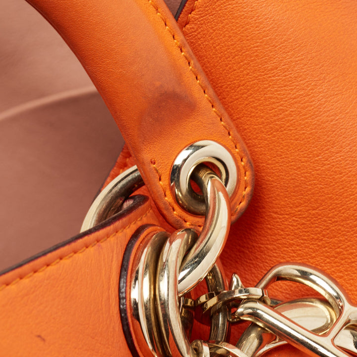 Top quality Dior Orange Leather Large issimo Shopper Tote