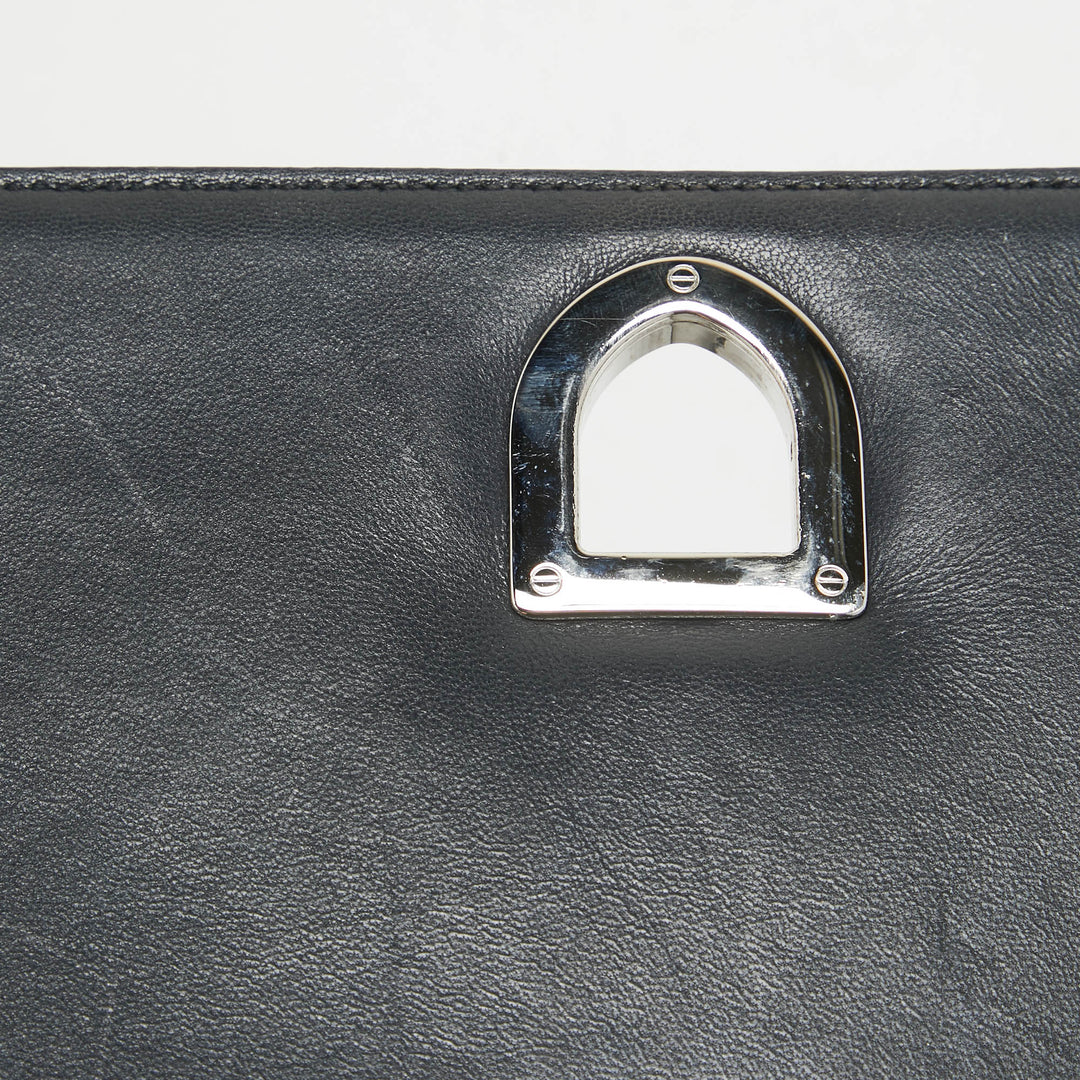 Top quality Dior Silver Microcannage Patent Leather Medium ama Flap Shoulder Bag