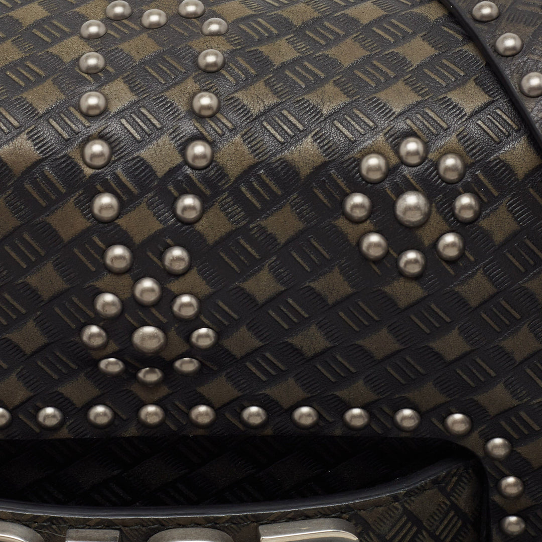 Top quality Dior Green/Black Studded Leather Medium Dio[r]evolution J'A Chain Bag