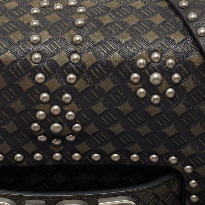 Top quality Dior Green/Black Studded Leather Medium Dio[r]evolution J'A Chain Bag