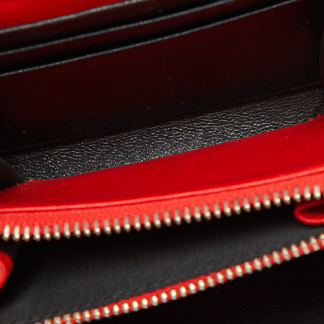 Top quality Dior Red Cannage Leather Miss  Compact Wallet