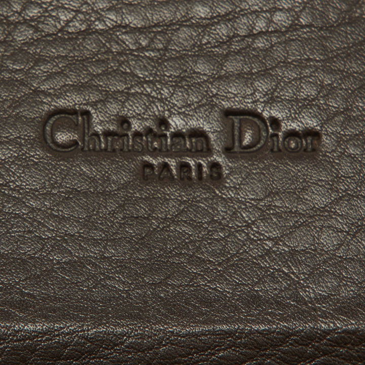 Top quality Dior Beige/Brown Oblique Canvas and Leather Flap Continental Wallet