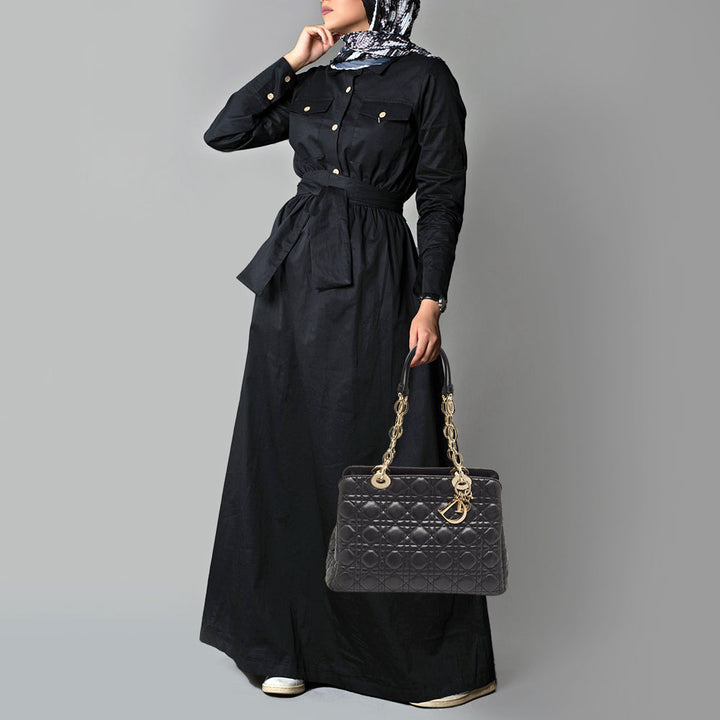 Top quality Dior Black Cannage Leather Soft Lady  Satchel