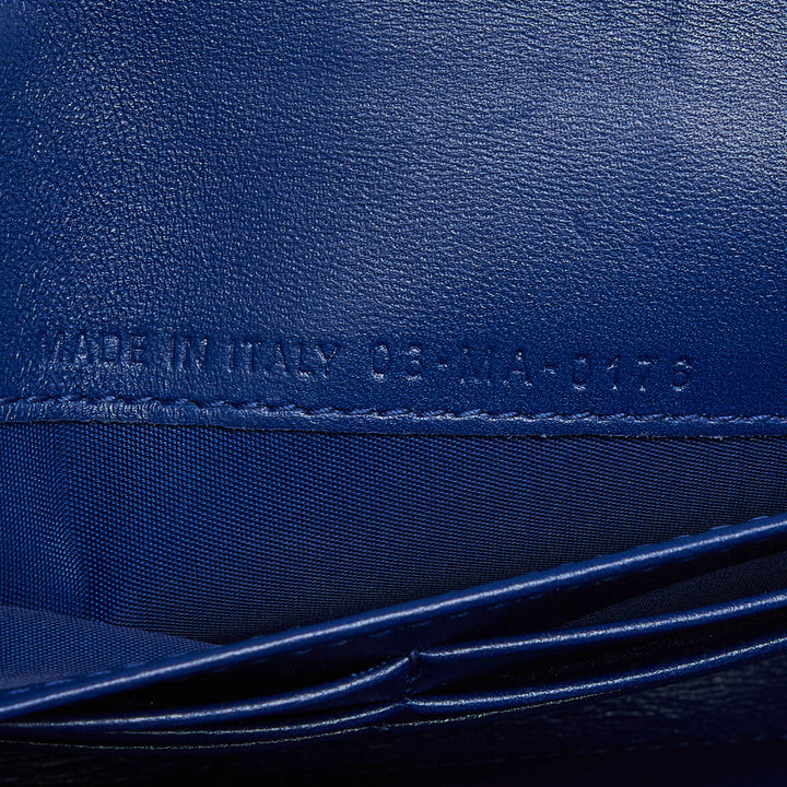 Top quality Dior Navy Blue Leather ama Wallet On Chain