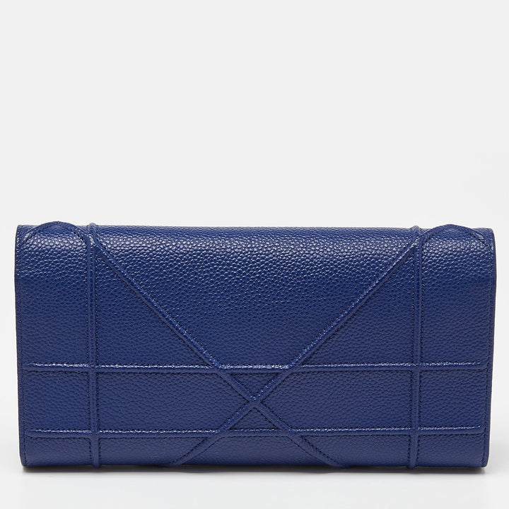 Top quality Dior Navy Blue Leather ama Wallet On Chain