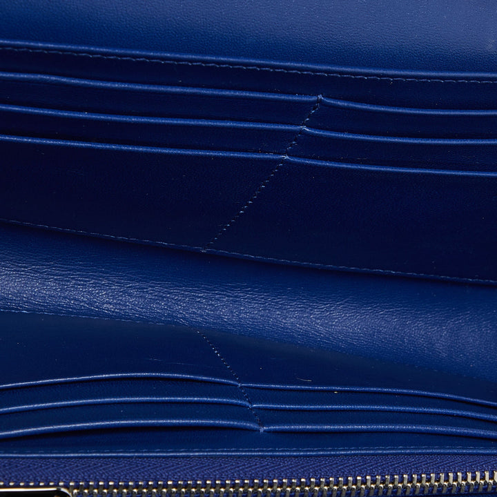 Top quality Dior Navy Blue Leather ama Wallet On Chain