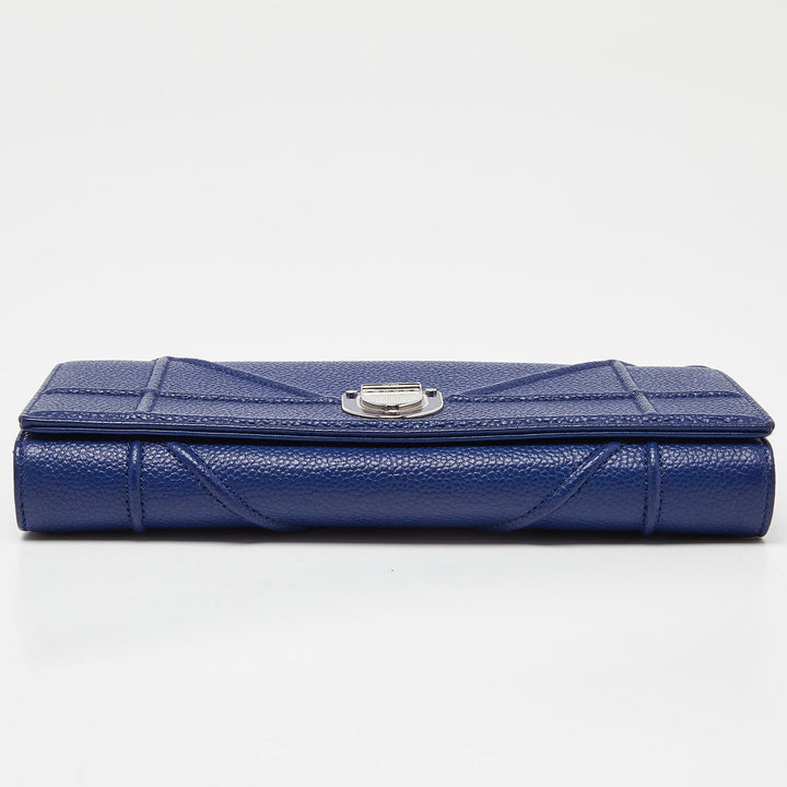 Top quality Dior Navy Blue Leather ama Wallet On Chain