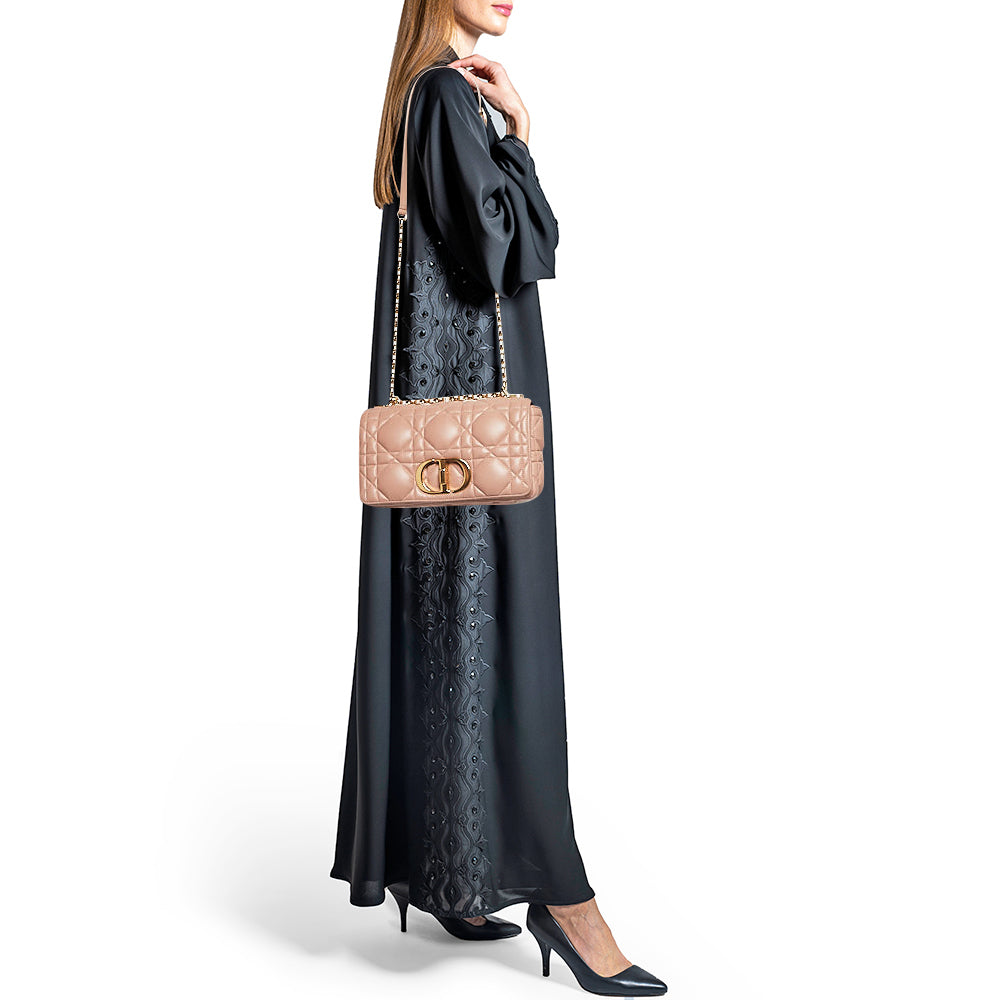 Top quality Dior Beige Quilted Leather Medium Caro Shoulder Bag
