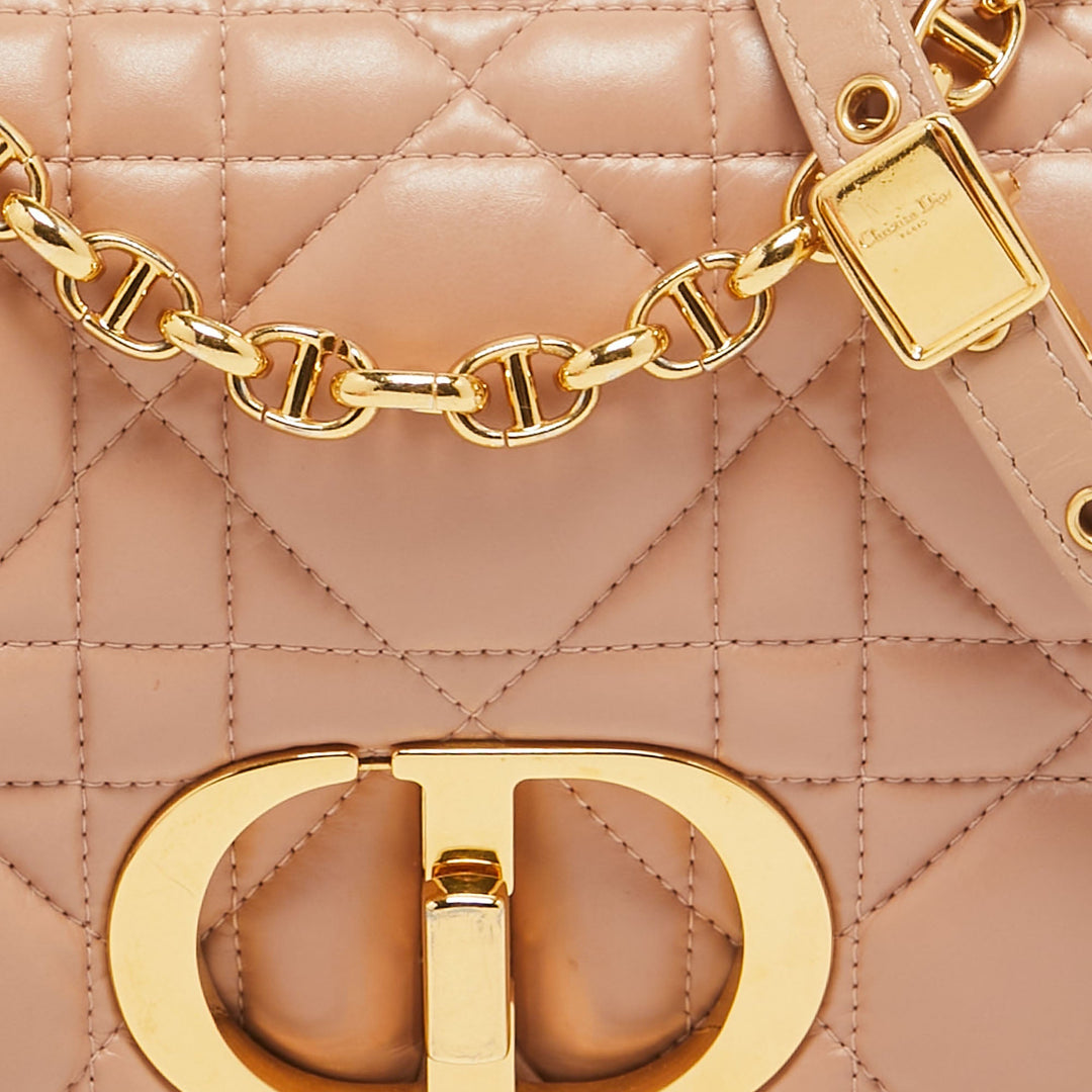 Top quality Dior Beige Quilted Leather Medium Caro Shoulder Bag