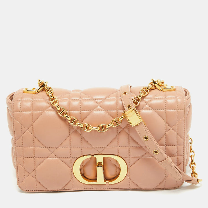 Top quality Dior Beige Quilted Leather Medium Caro Shoulder Bag