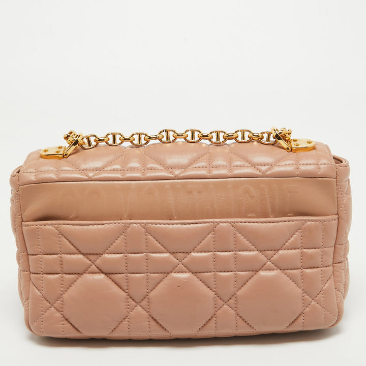Top quality Dior Beige Quilted Leather Medium Caro Shoulder Bag