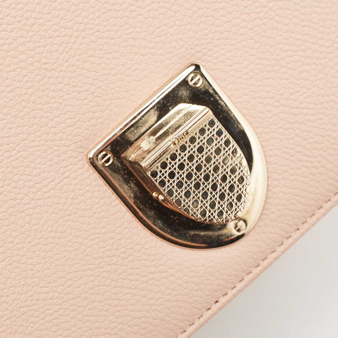 Top quality Dior Peach Leather Medium ama Flap Shoulder Bag