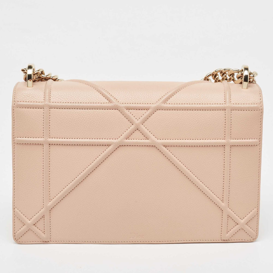 Top quality Dior Peach Leather Medium ama Flap Shoulder Bag