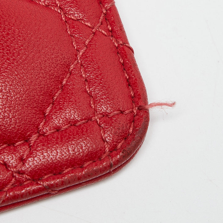 Top quality Dior Red Cannage Leather Miss  Promenade Chain Clutch