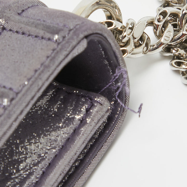 Top quality Dior Purple Iridescent Leather ama Wallet on Chain