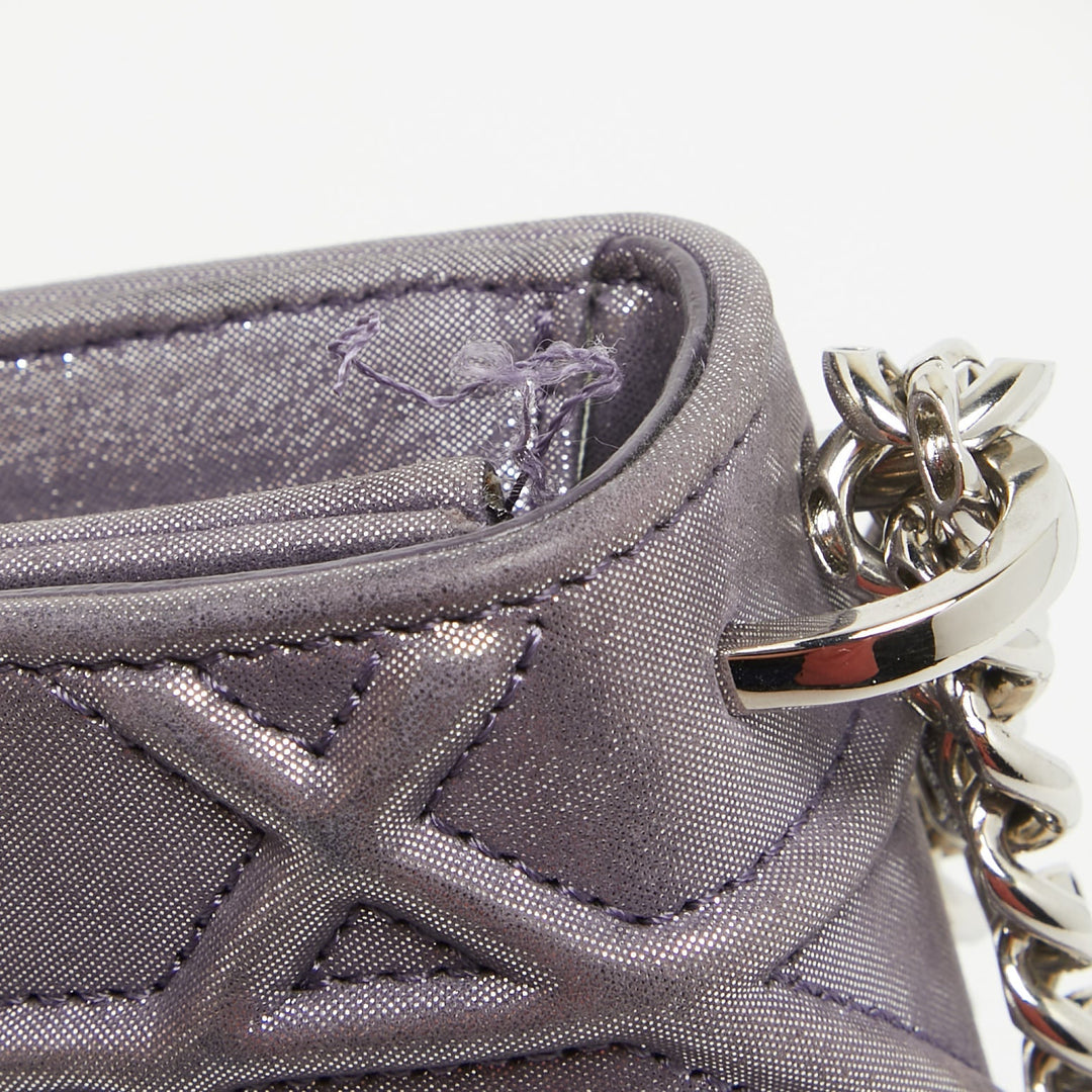 Top quality Dior Purple Iridescent Leather ama Wallet on Chain