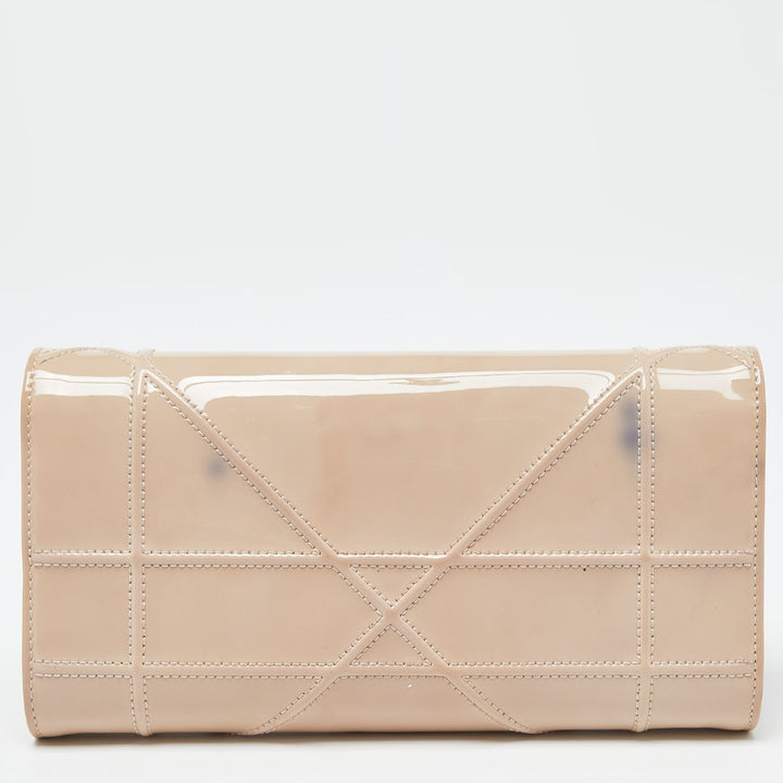 Top quality Dior Beige Patent Leather ama Wallet on Chain