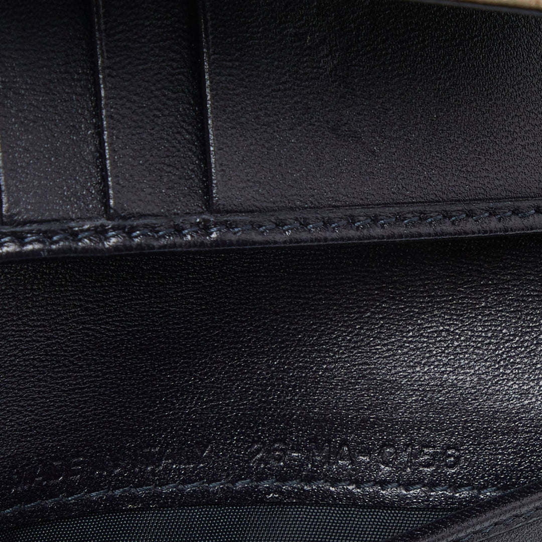 Top quality Dior Blue Crinkled Leather ama Trifold Wallet