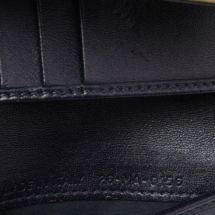 Top quality Dior Blue Crinkled Leather ama Trifold Wallet