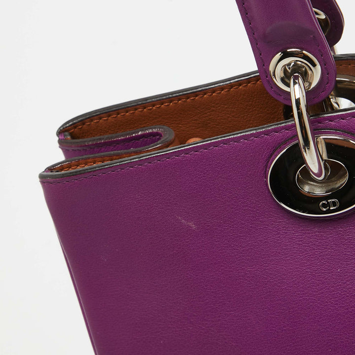 Top quality Dior Purple Leather Medium issimo Shopper Tote