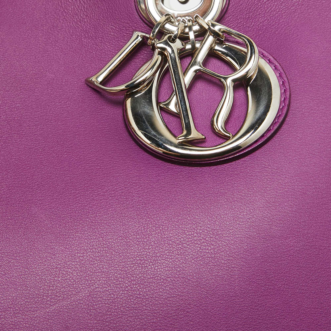 Top quality Dior Purple Leather Medium issimo Shopper Tote