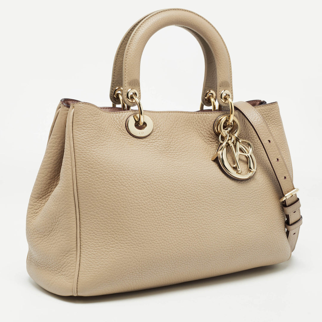 Top quality Dior Beige Leather Medium issimo Shopper Tote