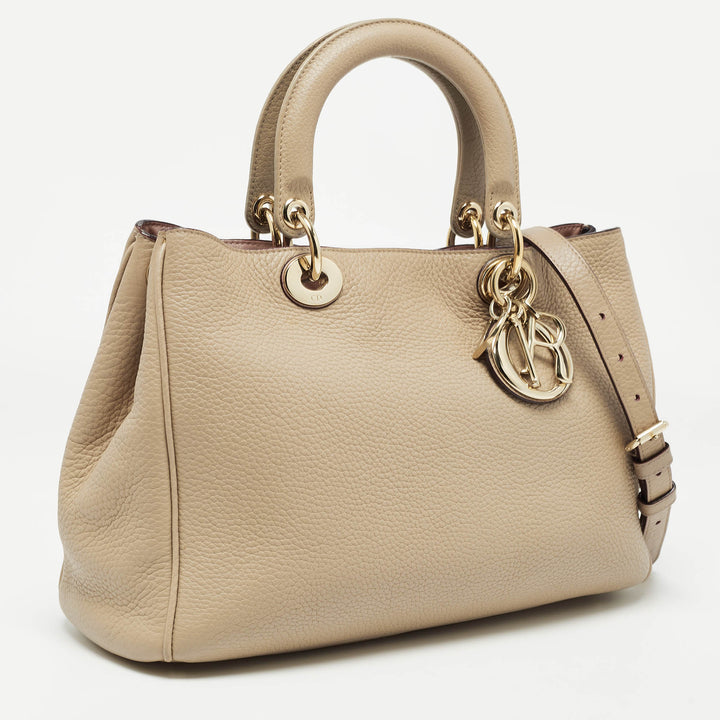Top quality Dior Beige Leather Medium issimo Shopper Tote