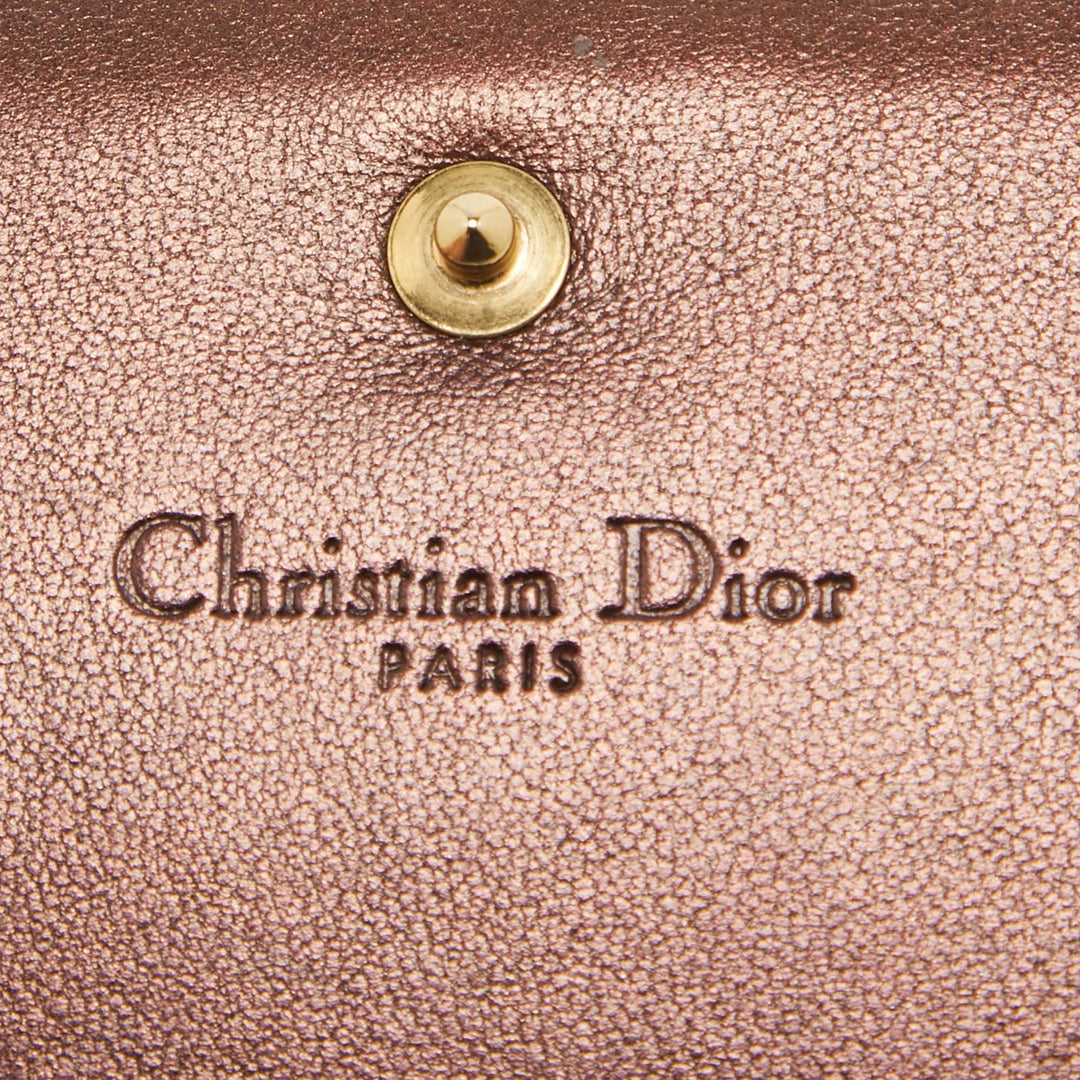 Top quality Dior Bronze Cannage Leather Lady  Flap Card Case