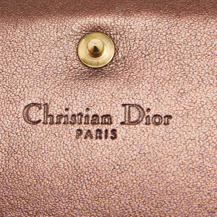 Top quality Dior Bronze Cannage Leather Lady  Flap Card Case