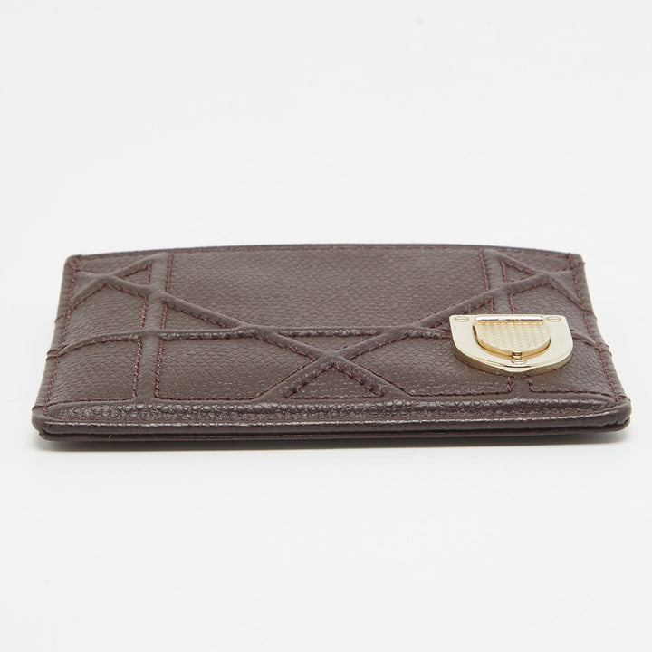 Top quality Dior Burgundy Leather ama Card Holder