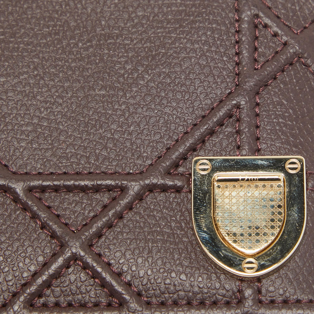 Top quality Dior Burgundy Leather ama Card Holder