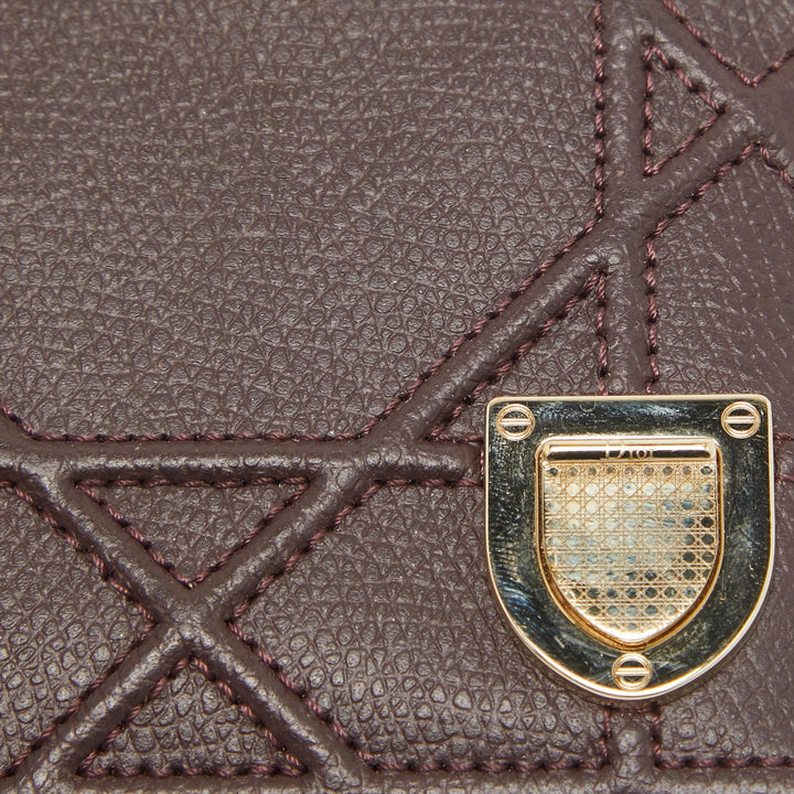 Top quality Dior Burgundy Leather ama Card Holder