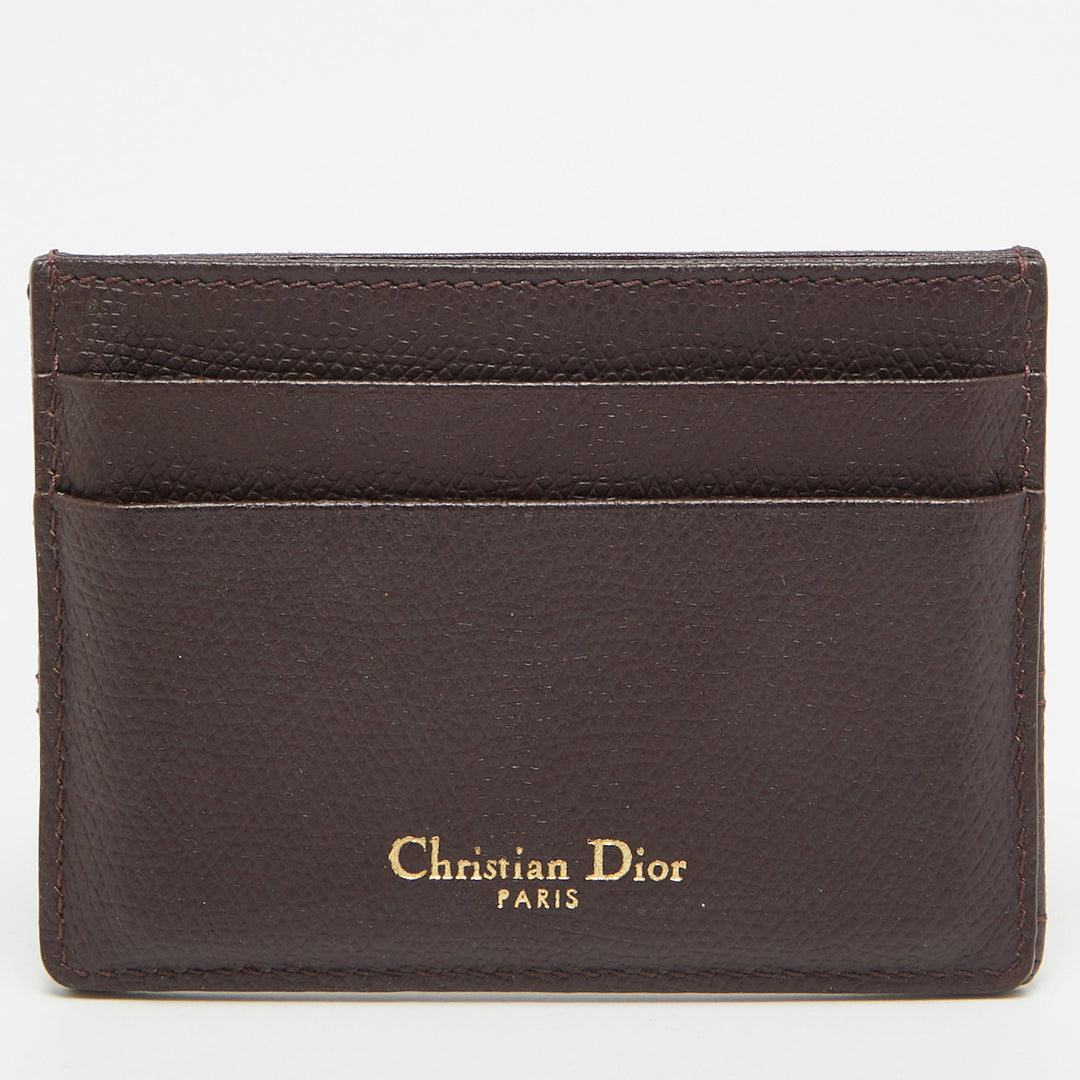 Top quality Dior Burgundy Leather ama Card Holder
