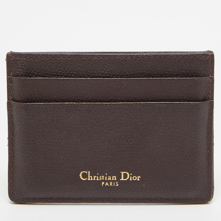 Top quality Dior Burgundy Leather ama Card Holder