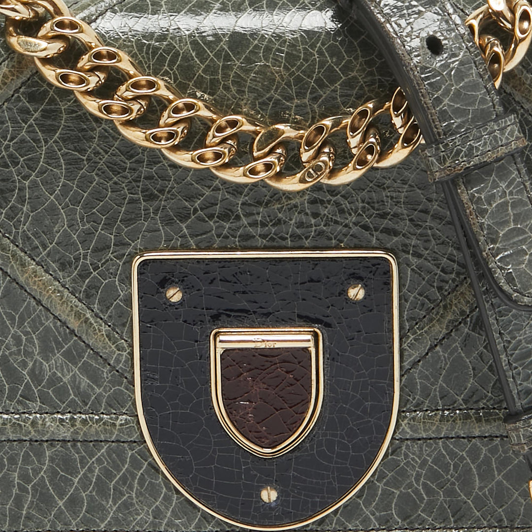 Top quality Dior Green Ceramic Effect Leather ama Club Shoulder Bag