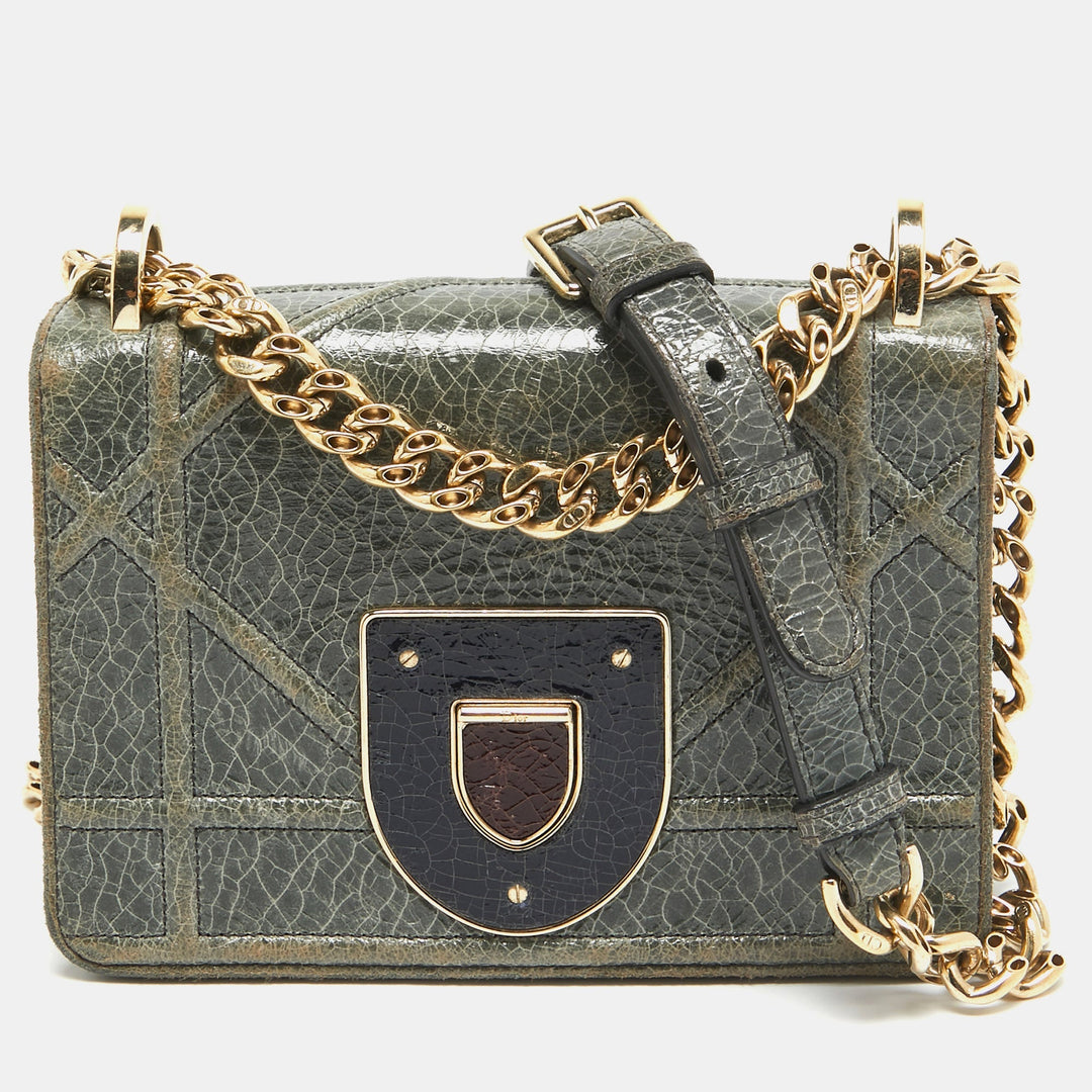 Top quality Dior Green Ceramic Effect Leather ama Club Shoulder Bag