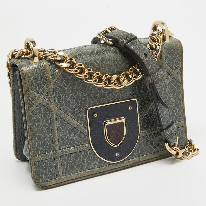 Top quality Dior Green Ceramic Effect Leather ama Club Shoulder Bag