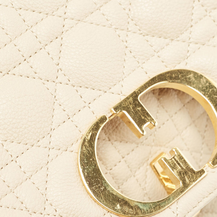 Top quality Dior Beige Cannage Leather Medium Caro Shoulder Bag