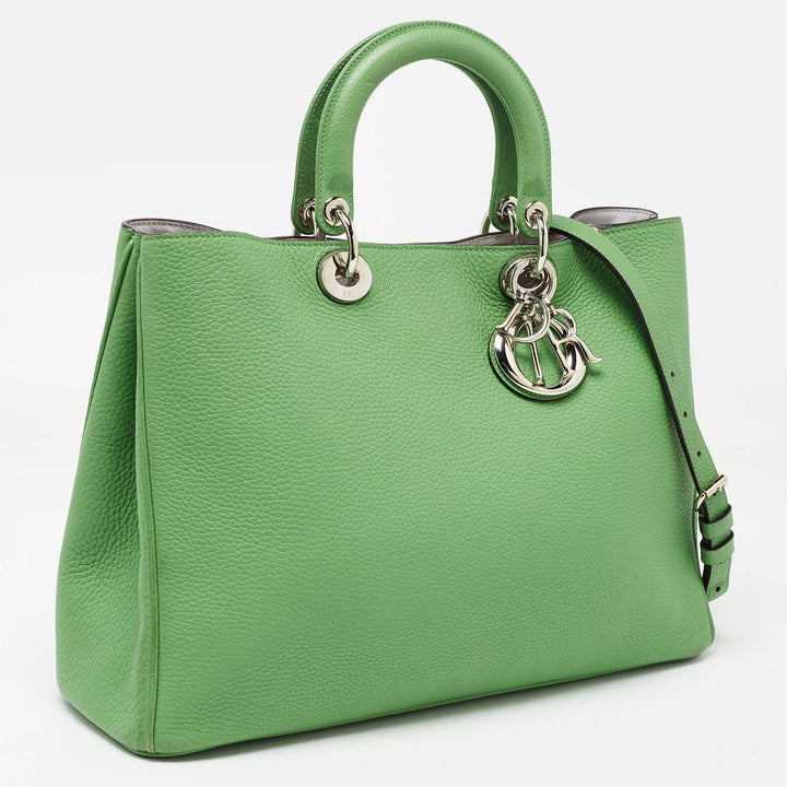 Top quality Dior Green Leather Large issimo Shopper Tote