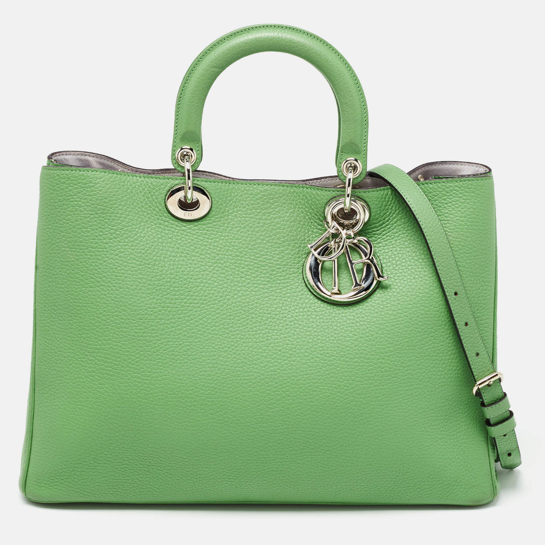 Top quality Dior Green Leather Large issimo Shopper Tote