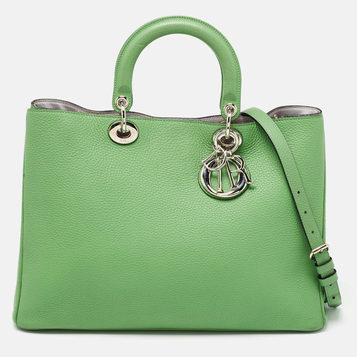 Top quality Dior Green Leather Large issimo Shopper Tote