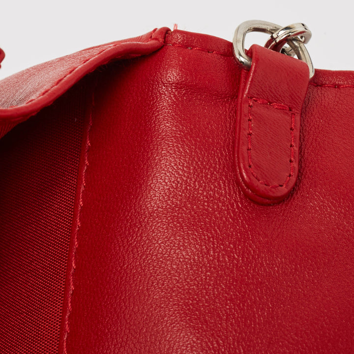 Top quality Dior Red Cannage Leather Lady  Chain Clutch