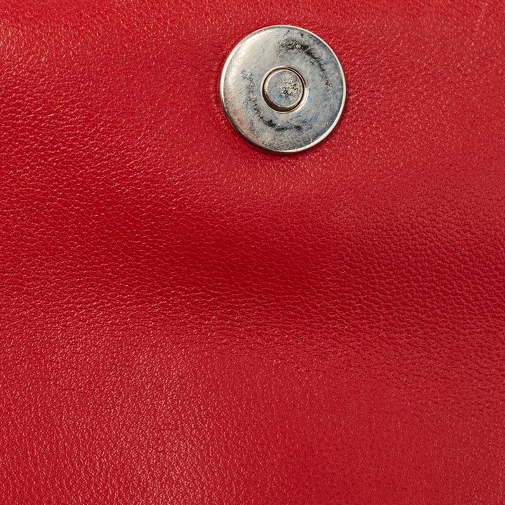 Top quality Dior Red Cannage Leather Lady  Chain Clutch