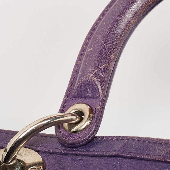 Top quality Dior Purple Cannage Leather Granville Tote