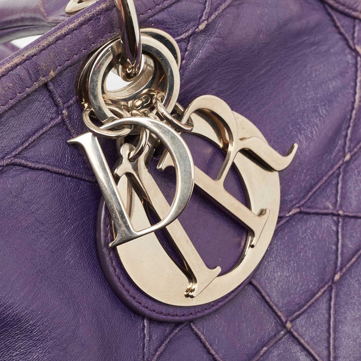 Top quality Dior Purple Cannage Leather Granville Tote