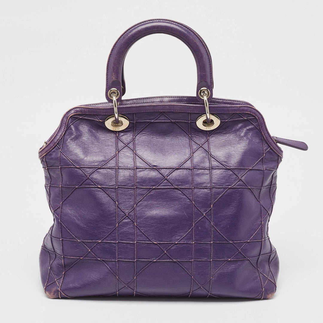Top quality Dior Purple Cannage Leather Granville Tote